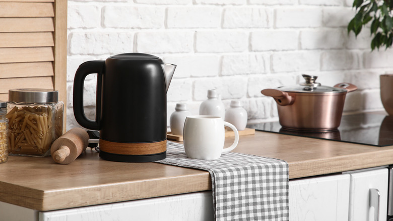 Electric kettle in a kitchen