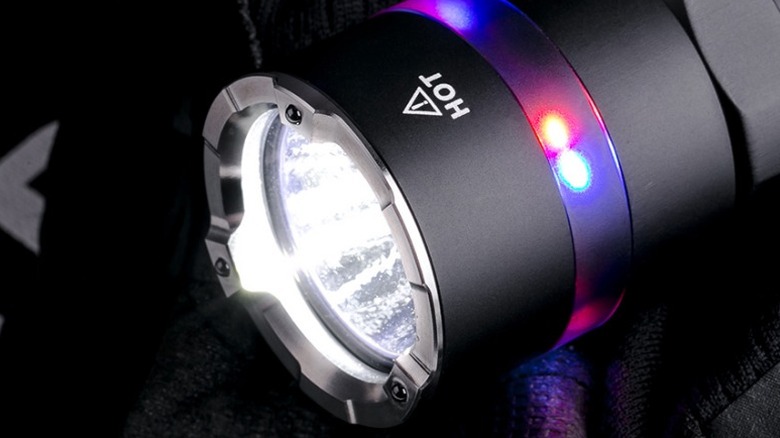 Close up of Nextorch P83 2,100-lumen Rechargeable Flashlight tip