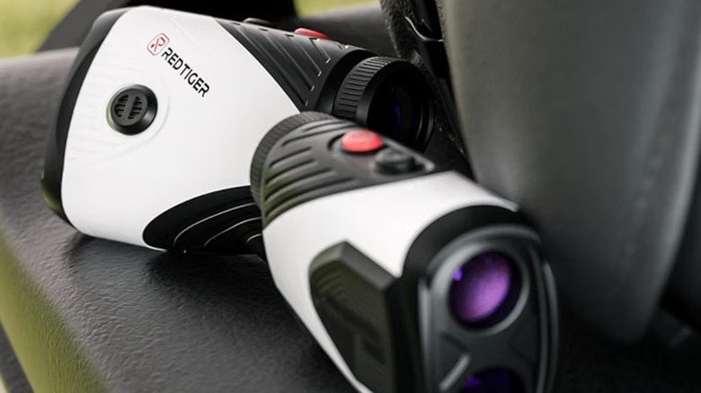 rangefinder on golf cart seat