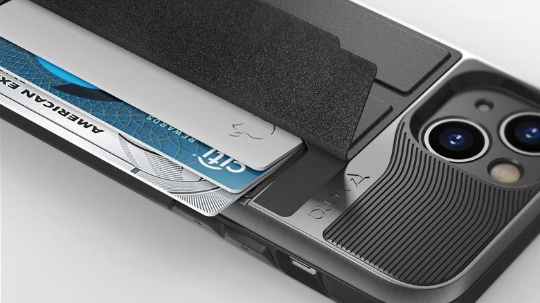 cards coming out of phone case