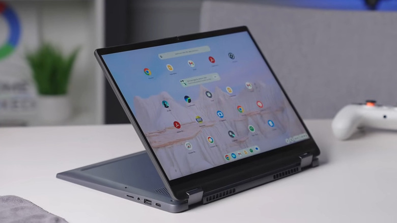 Chromebook Plus on white table