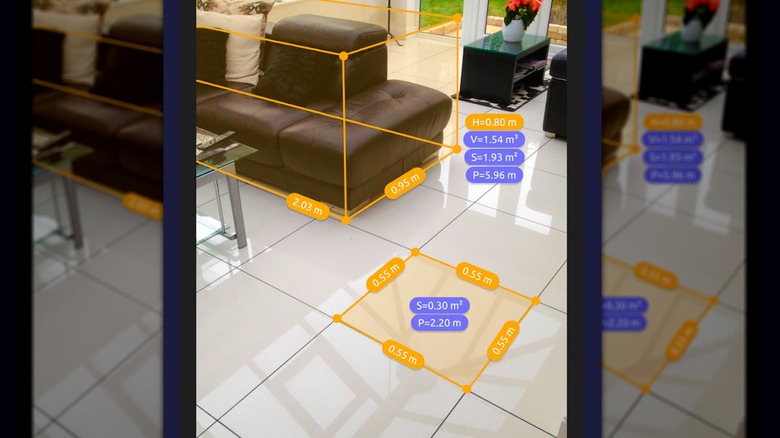 AR Ruler App screen
