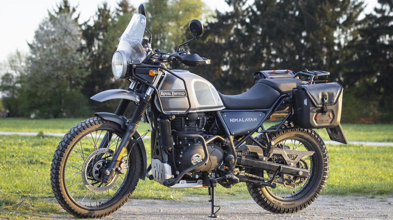 A Royal Enfield Himalayan somewhere in Austria