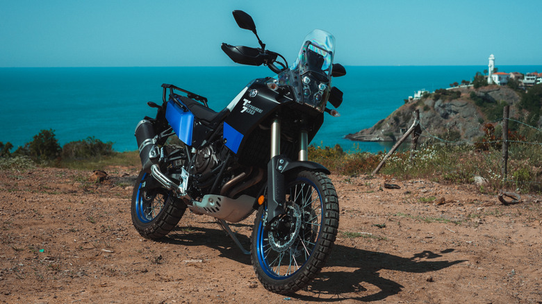 A 2023 Yamaha Ténéré 700 parked somewhere in Istanbul