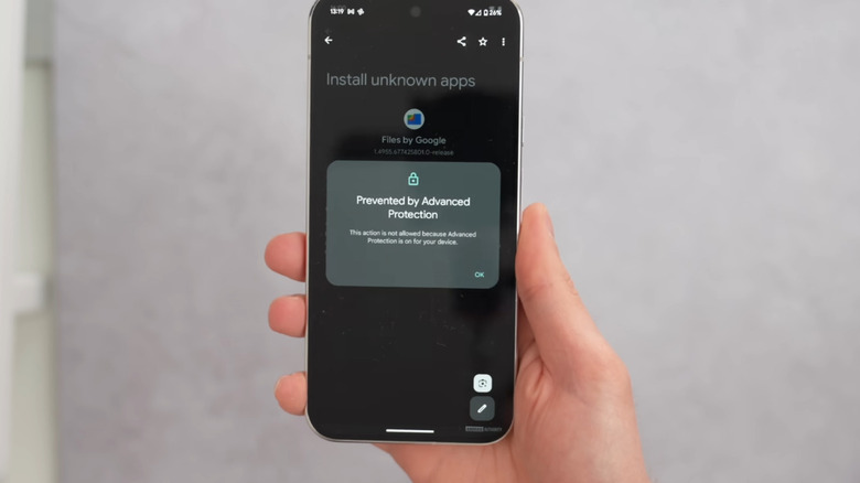 anti-scam settings on Android 16