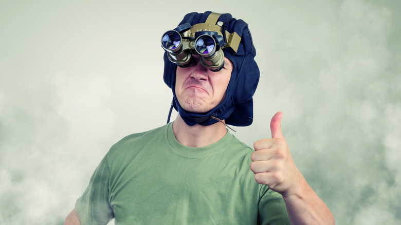 Person using Night Vision Binoculars