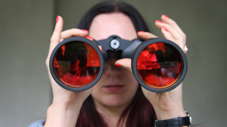 Person using Night Vision Binoculars