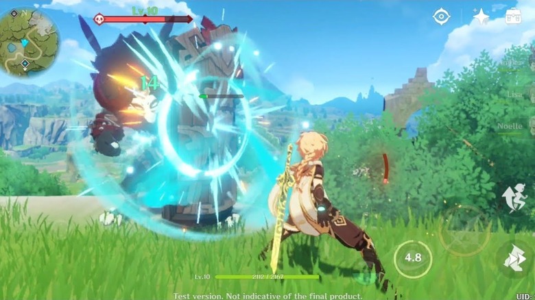 Genshin Impact gameplay on Android