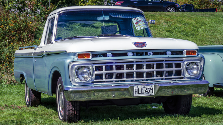 A 1965 Ford F-100 Fourth-Generation pickup truck in Canada