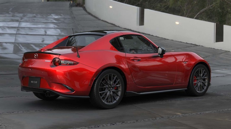 Mazda Miata RF parked driveway