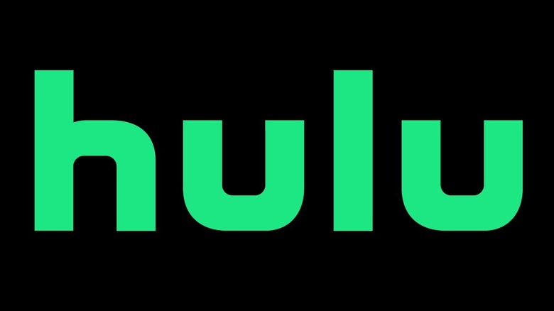 Hulu logo on a black background.