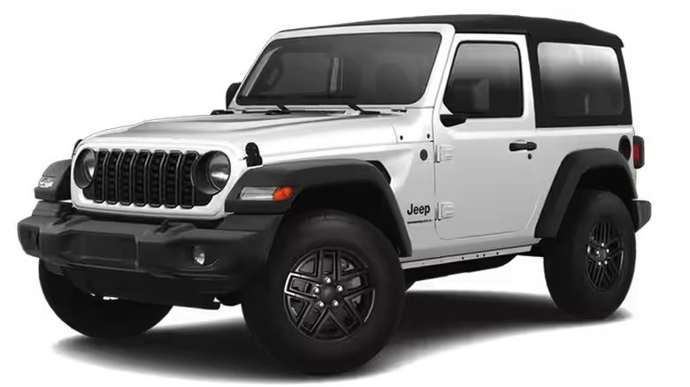 A white 2025 Jeep Wrangler 2-Door