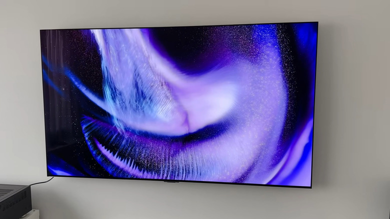 A close up shot of the LG OLED G5 TV