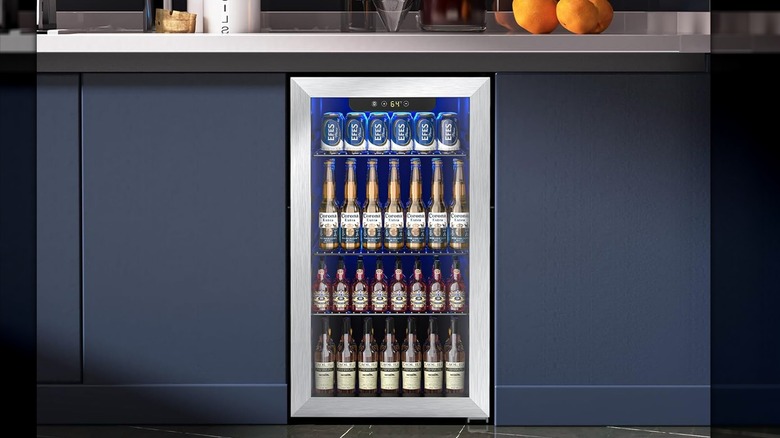 undercounter ref in kitchen
