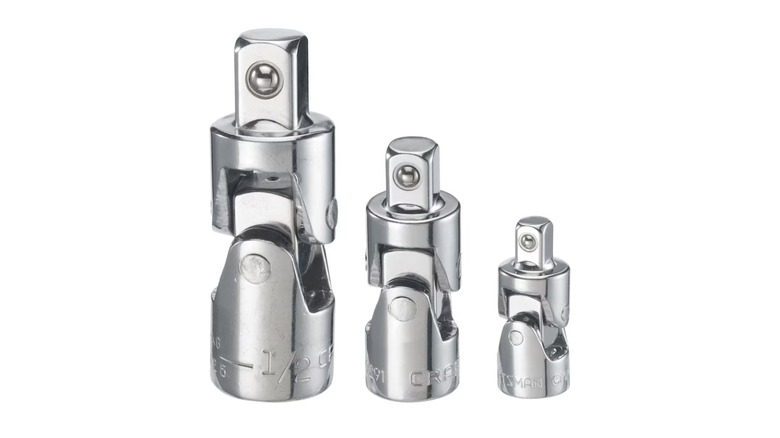 Three Craftsman universal joint sockets