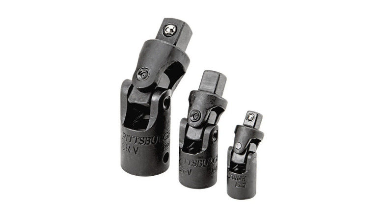 Three Pittsburgh universal joint sockets