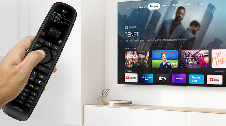 softbaton u2 remote pointed at tv