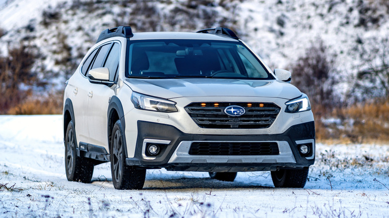 Subaru Outback in snow