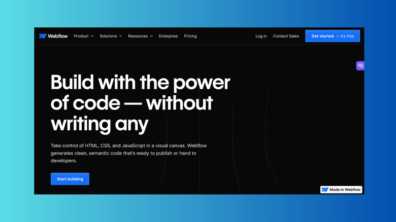 Webflow website screenshot