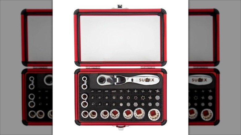 Sunex 44-piece Socket and Bit Set with Mini Ratchet