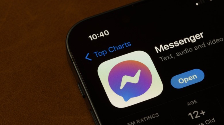 The Messenger app on an iPhone