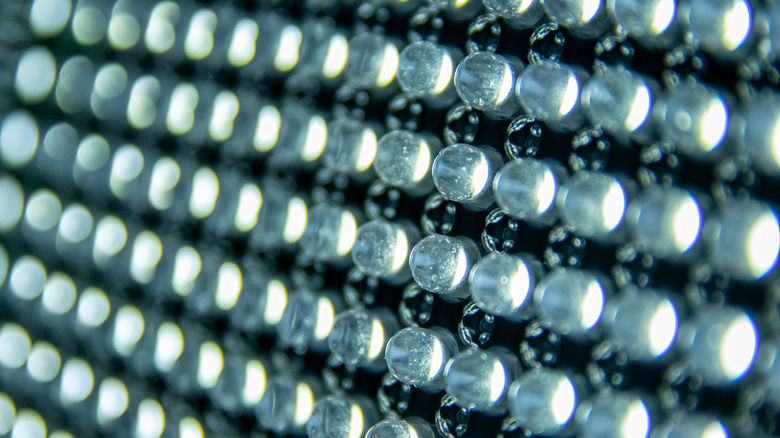 LEDs on a display close-up