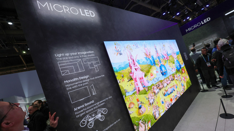 Micro LED TV on display at showcase