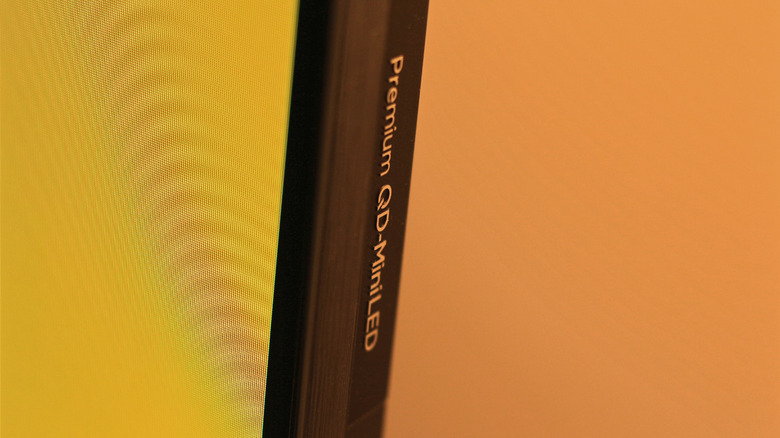 QD-Mini LED embossing on a TV