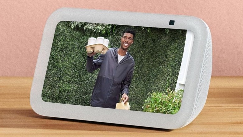Picture showing a person with coffee on Echo Show 5