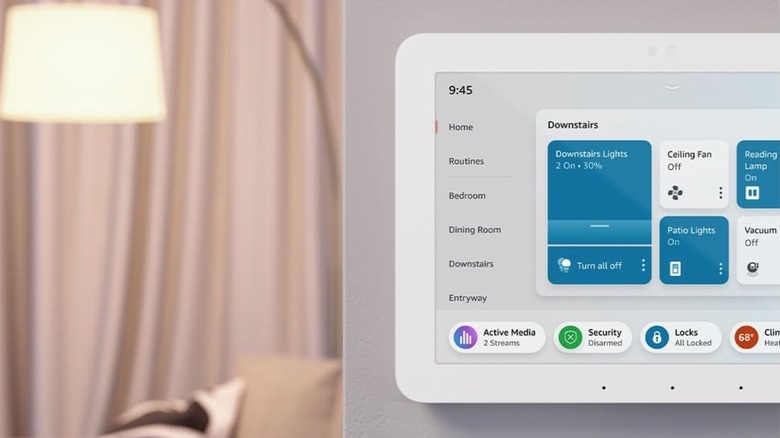 Picture showing Echo Hub installed in a home