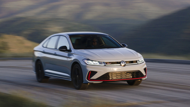 2025 Volkswagen Jetta GLI dynamic image front 3/4 view