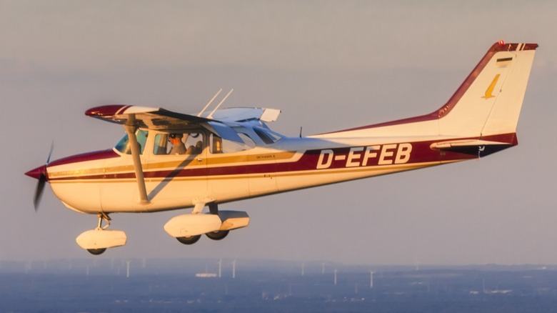 Cessna Skyhawk in the air