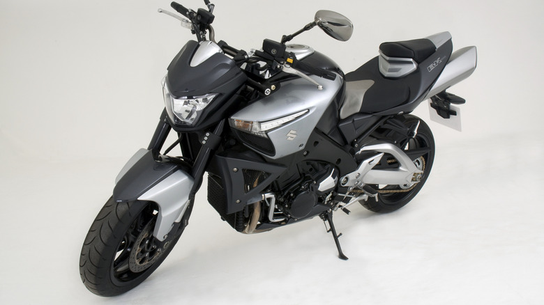 A parked Suzuki B-King