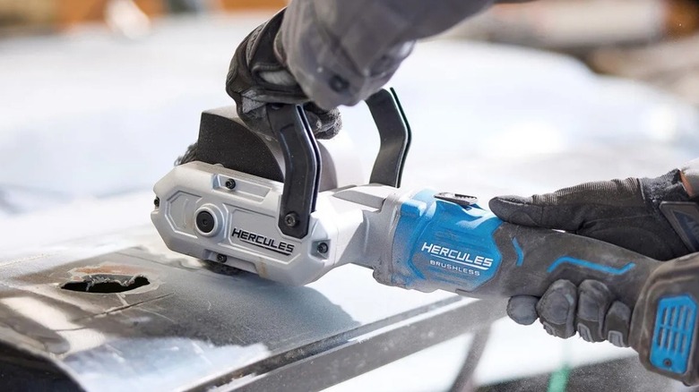 Person using Hercules surface conditioner