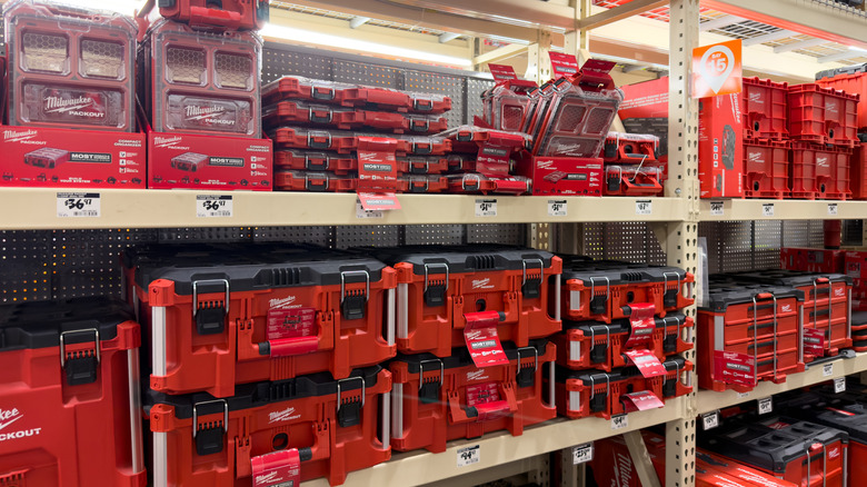 Packout products on store shelf