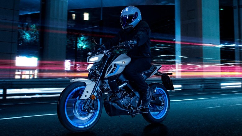 Rider on Yamaha MT-125