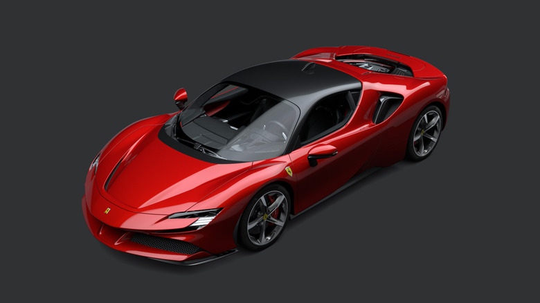 Ferrari SF90 Stradale front 3/4 viewed slightly from above