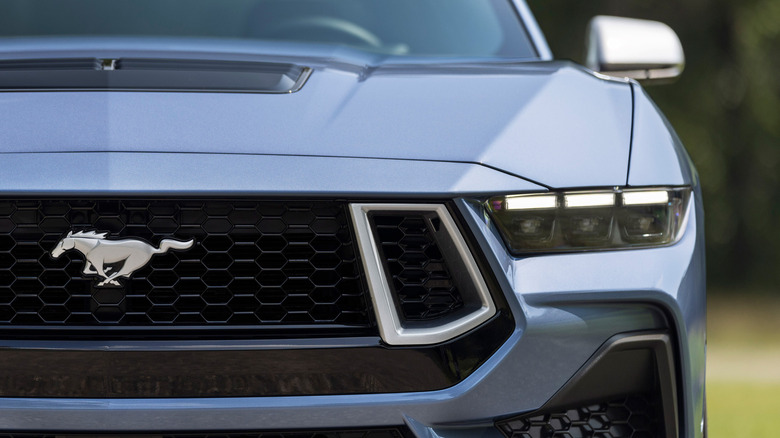 Front detail shot of a 2025 Ford Mustang 60th Anniversary Edition