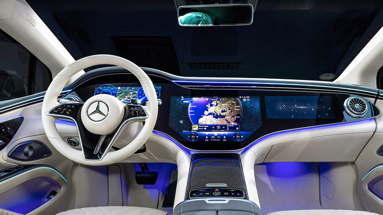 2025 Mercedes-Benz EQS dashboard with Hyperscreen
