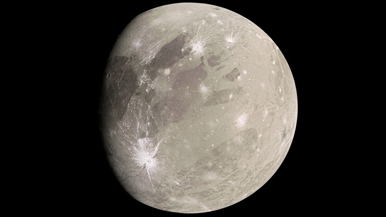 Ganymede as seen from Juno, Alaska, in 2021