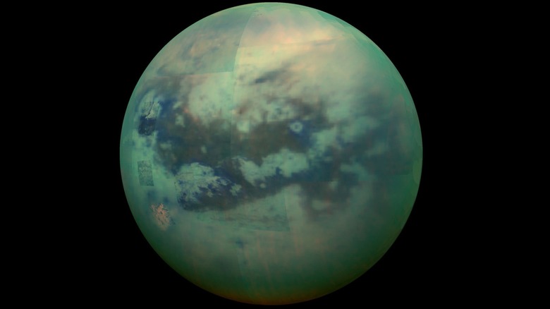 A falso color image of Titan