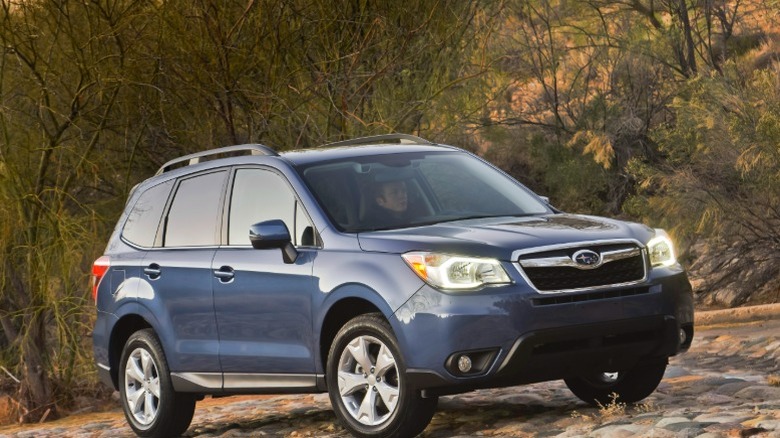 A blue 2014 Subaru Forester
