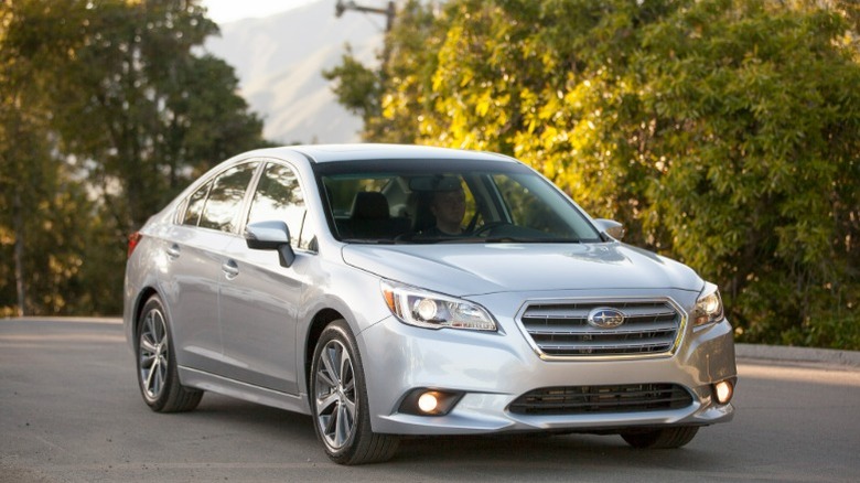 A silver 2015 Subaru Legacy