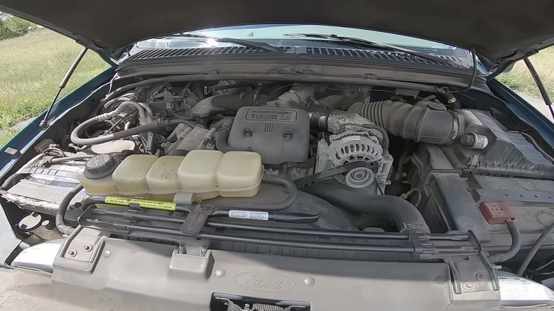 Navistar/Ford 7.3L Power Stroke V8 inside a Ford F-250 truck