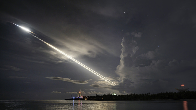 Launch test of Minuteman III missile.