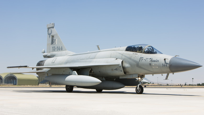 JF-17 Thunder with pilot in the cockpit