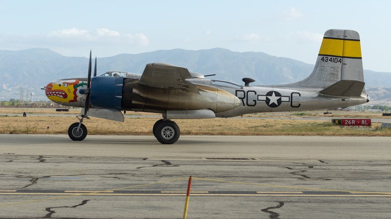 A Douglas B-26 on tarmac