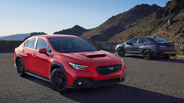 Front 3/4 view of Subaru WRX