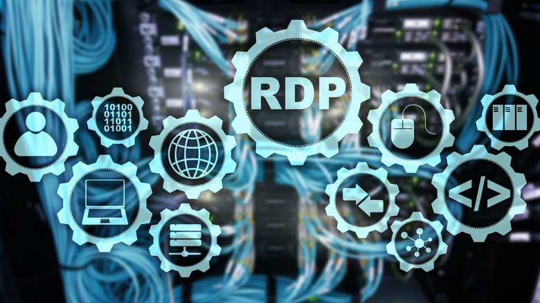 remote desktop protocol symbols illustration