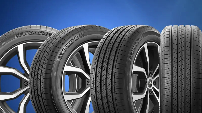 Michelin Energy Saver A/S tire pictured from four angles